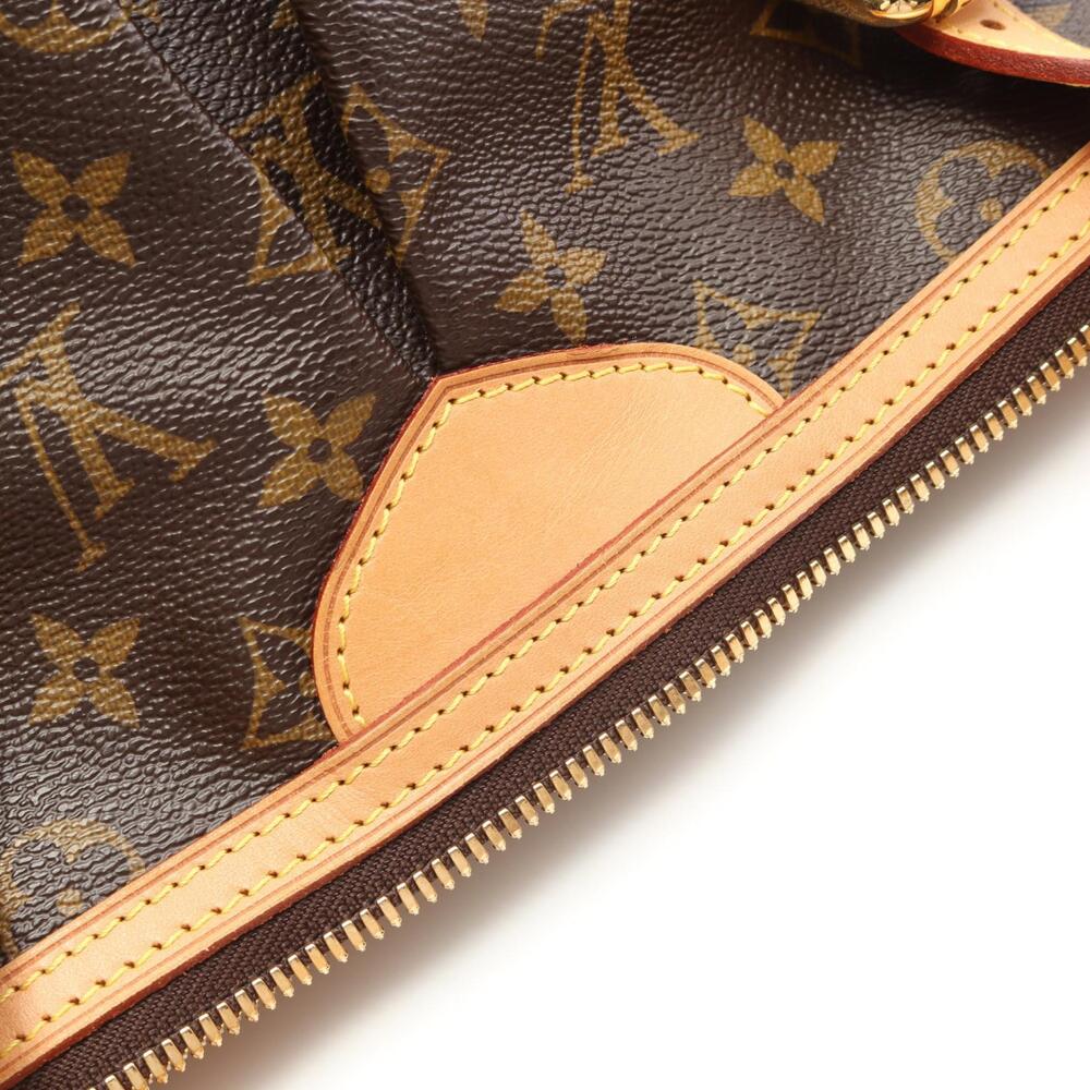 Louis Vuitton Monogram Palermo Canvas Bag Brown Leather Shoulder - Picture 10 of 10